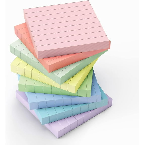 3x3 inch 100 self-adhesive notes! Super sticky horizontal line design study and work notes for new mothers inspiration assistant