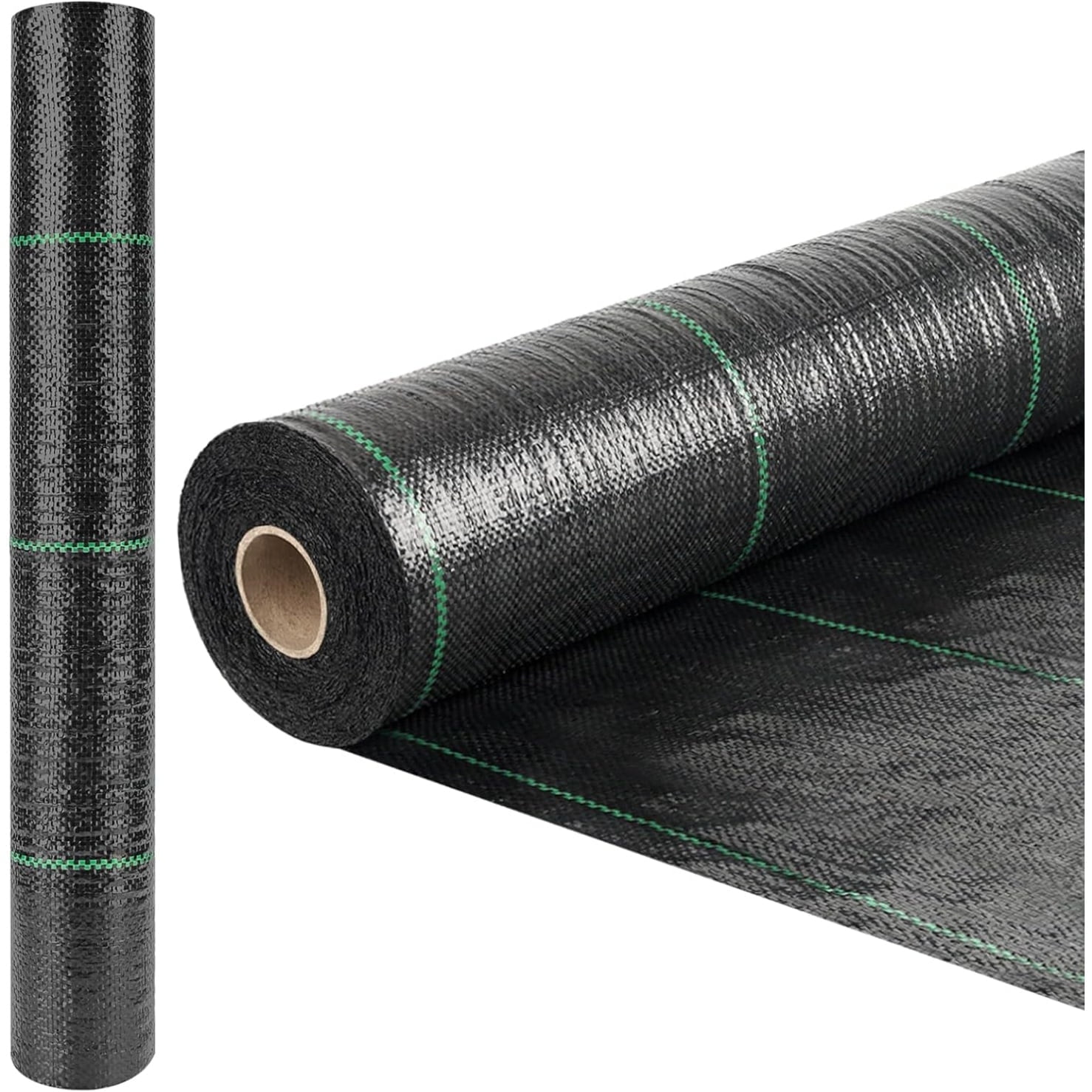 Tutuviw 3x33Ft Weed Barrier Fabric,Plastic Landscaping Fabric Cover for Ground,Heavy Duty Black Breathable Weed Barrier for Ground,Garden