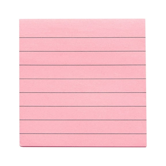 3x3In Lined Sticky Notes (80 Sheets/Pad), 6 Bright Colors, Super Strong Adhesive, 80gsm Sturdy Paper, Suitable for Wall/Blackboard/Refrigerator/Desk