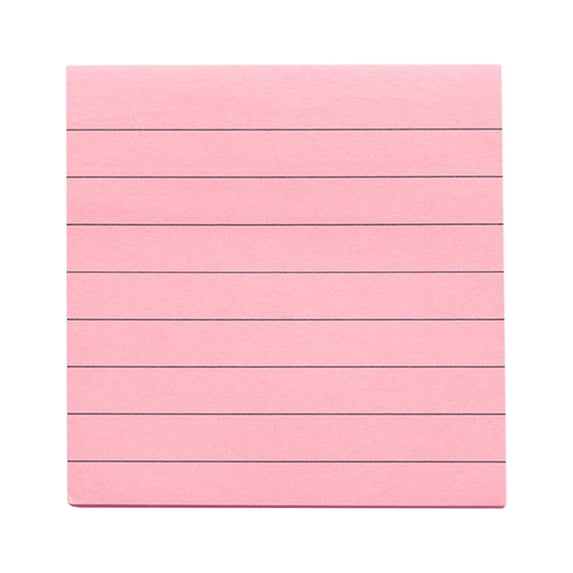 3x3in Lined Sticky Notes Pastel Ruled, 80 Sheets Super Sticking Power Memo Pads for Office Home Use