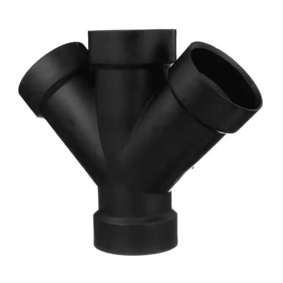 3x3x2x2 Inch Double WYE Reducing , ABS Fitting