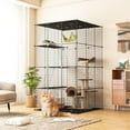 3x3x4 Tier Extra Large Cat Cage Indoor DIY Cat Playpen 42 x 42 x 72