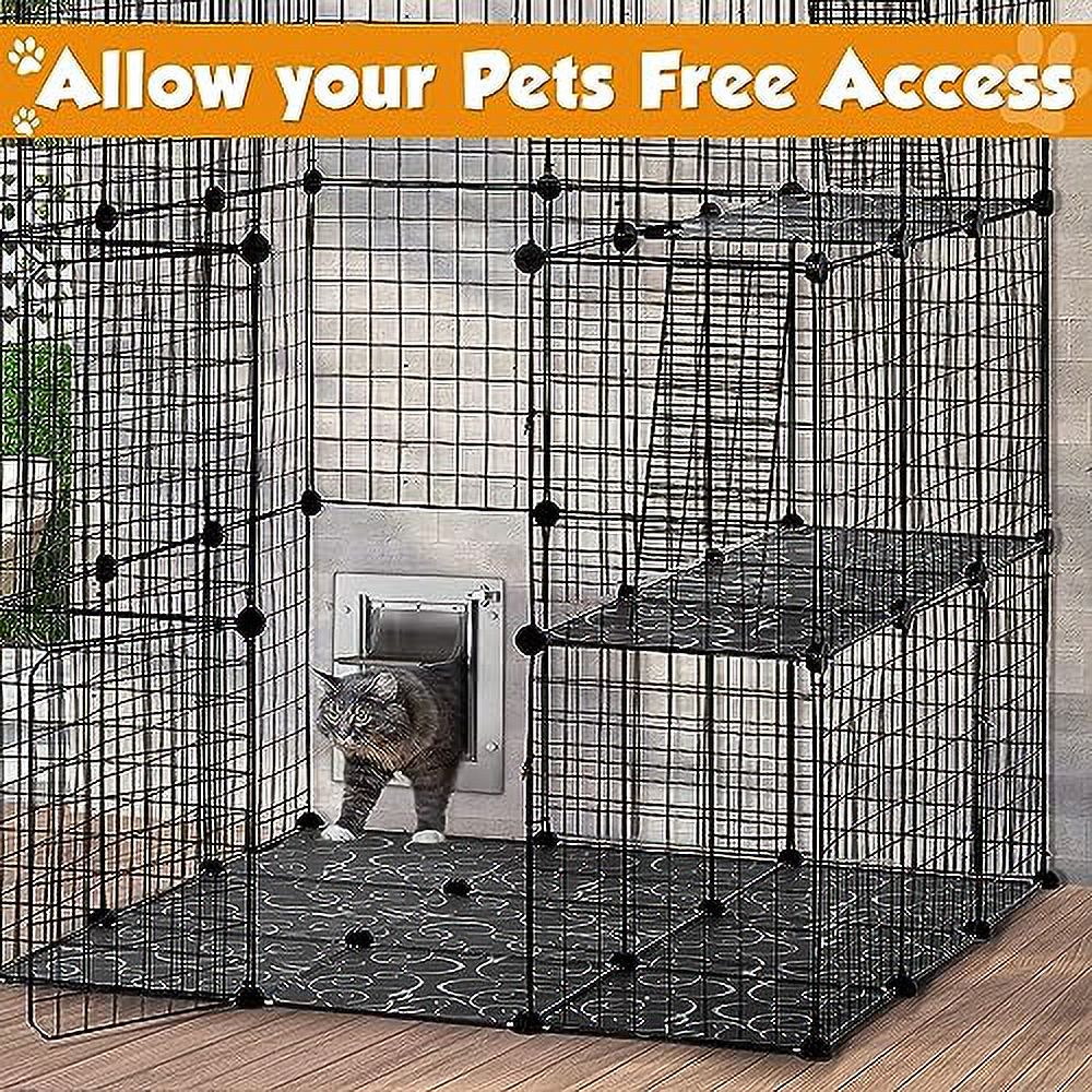 3x3x4 Tier Extra Large Cat Cage Indoor DIY Cat Playpen 42 x 42 x 72