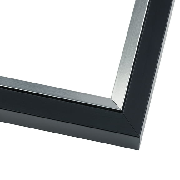 3x4 Flat Silver Picture Frame - UV Acrylic, Foam Board Backing, Hanging Hardware
