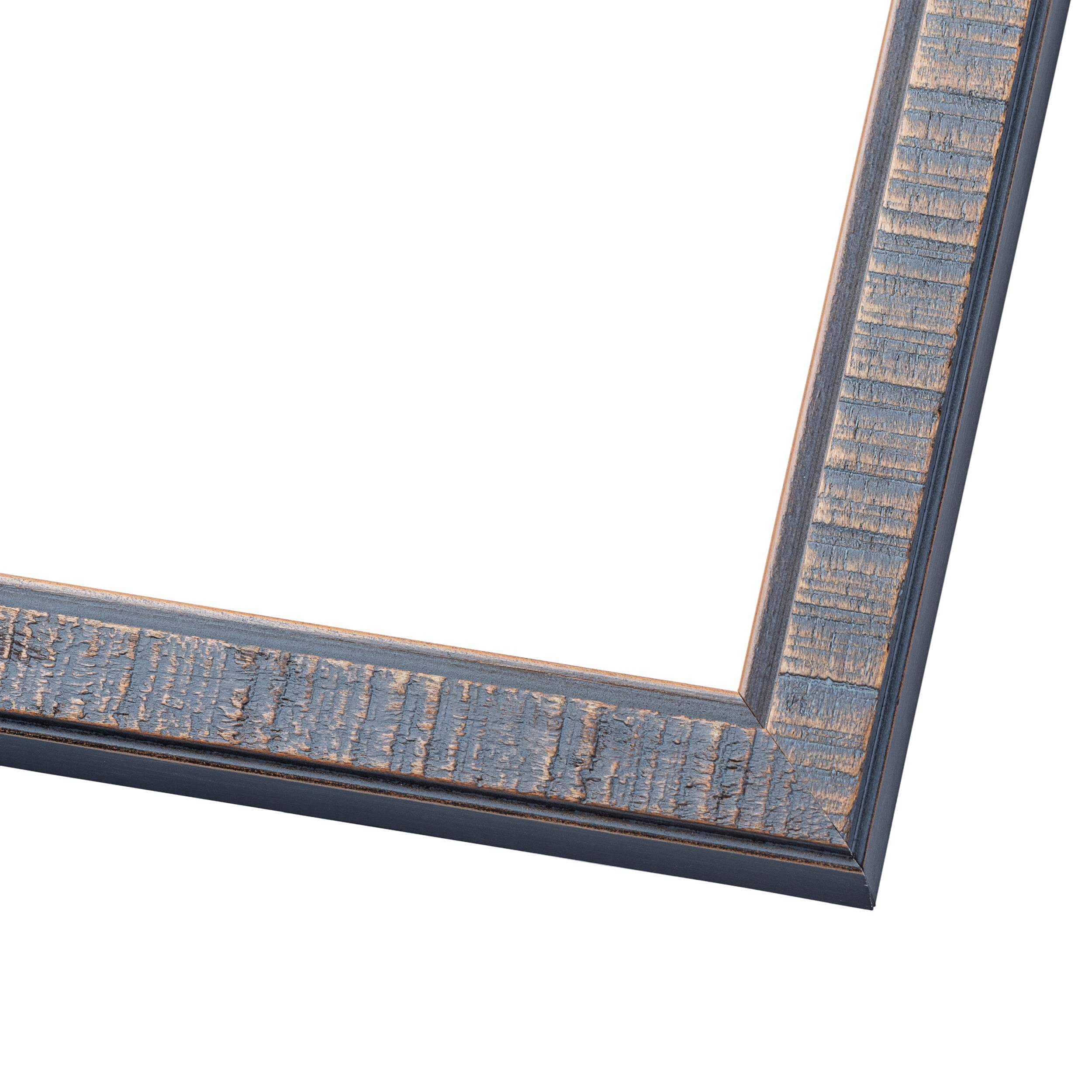 3x4 IN Frame Blue Kingsley Pewter Solid Wood Picture Frame Width 0.75 ...