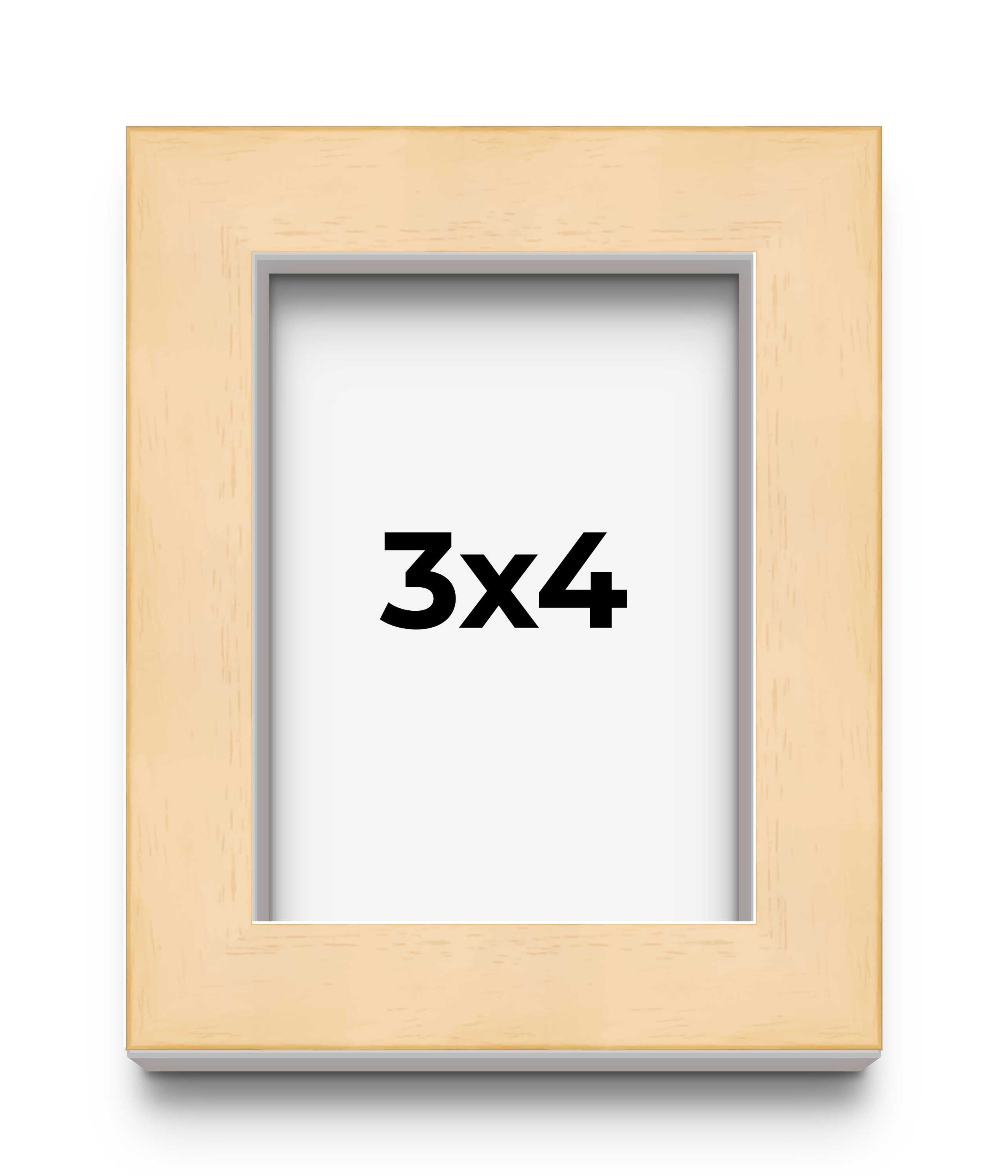 3x4 In Frame Beige Real Wood Picture Frame Width 0.75 inches | Interior ...