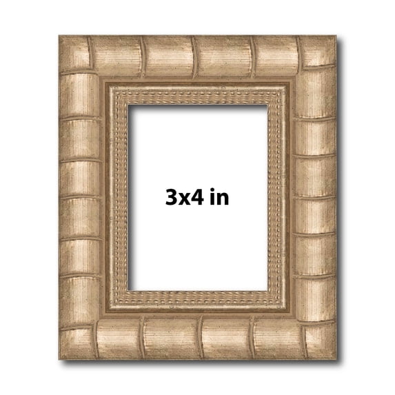 3x4 In Frame Silver Real Wood Picture Frame Width 1.5 inches | Interior Frame Depth 0.5 inches |