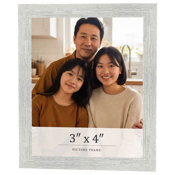 3x4 In Frame White Real Wood Picture Frame Width 1.5 inches | Interior Frame Depth 0.5 inches |