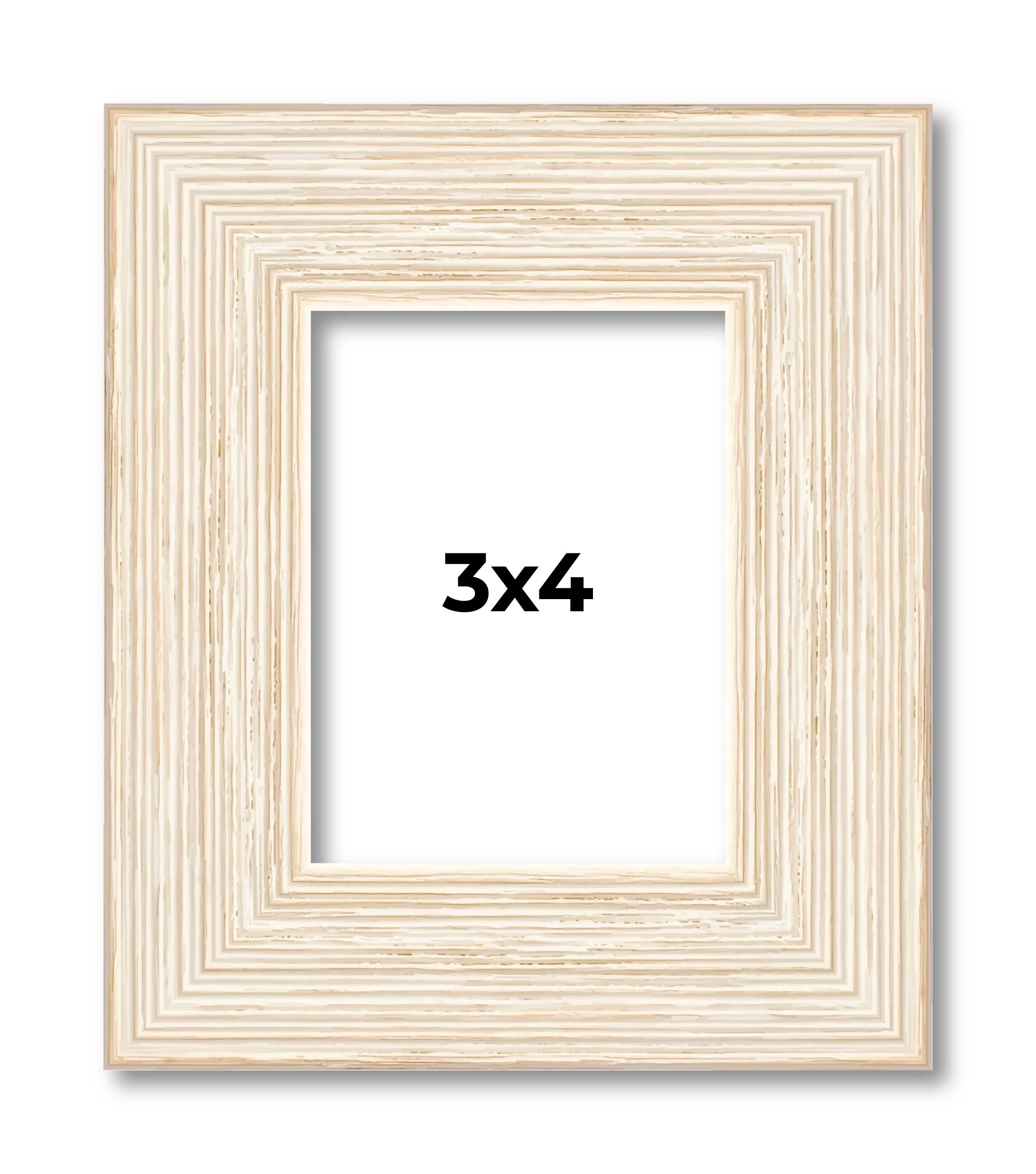 3x4 In Frame White Real Wood Picture Frame Width 1.5 inches | Interior ...