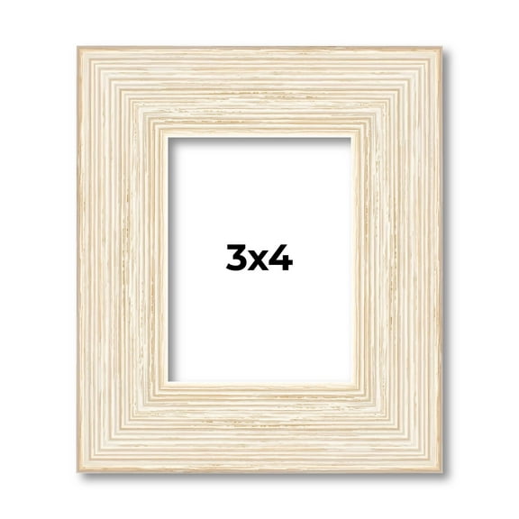 3x4 In Frame White Real Wood Picture Frame Width 1.5 inches | Interior Frame Depth 0.5 inches |
