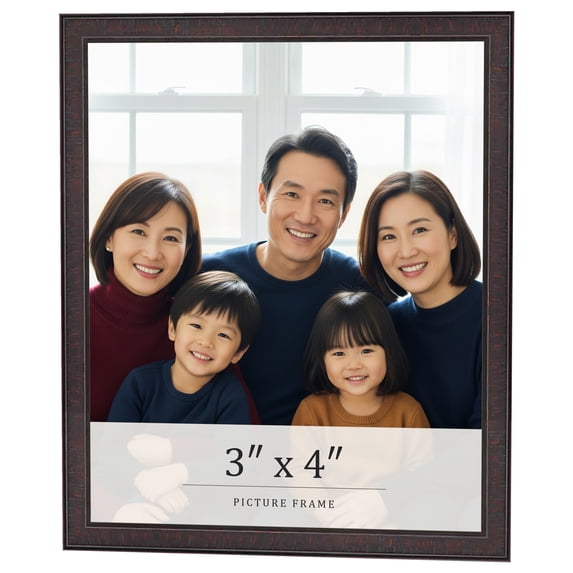 3x4 In Rustic Brown Real Wood Picture Frame Width 0.75 inches | Interior Frame Depth 0.5 inches |