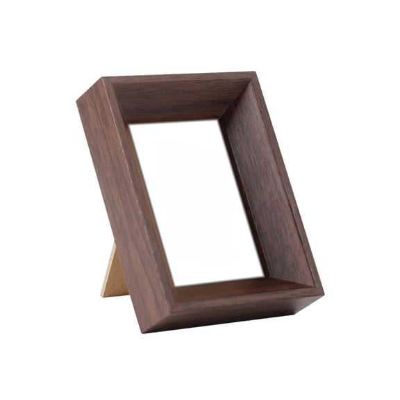 3x4 Inch Mini Wooden Photo Frame for Desktop or Wall Display, Classic Tabletop and Hanging Frame for 2.4x3.2 Inch Photos, Ideal Graduation Gift or Family Keepsake Decor (A)