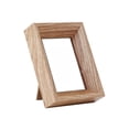 thumbnail image 1 of 3x4 Inch Wooden Mini Photo Frame with Back Stand, Desktop or Wall Display Frame for 2.4x3 Inch Photos, Small Tabletop and Hanging Picture Frame in Classic Wood Finish, 1 of 7