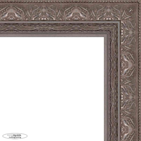3x4 Museum Silver Picture Frame - UV Acrylic, Foam Board Backing, Hanging Hardware