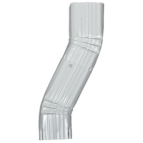 3x4 Off Set Elbow / Style B, Aluminum, White