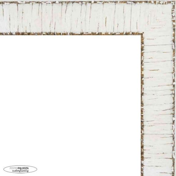 3x4 Ornate White Picture Frame - UV Acrylic, Foam Board Backing, Hanging Hardware