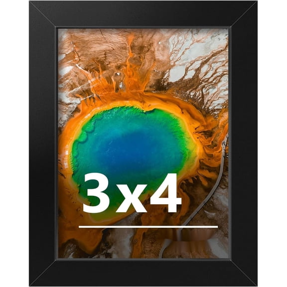 3x4 Picture Frame, 3x4 Black Picture Frame with Shatter Resistant Plexiglass, Stable and Sturdy 3 x 4 Poster Frame, Handpicked Gift Collection, 1 Pack