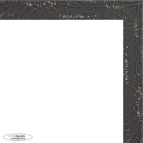 3x4 Shabby Chic Black Picture Frame - UV Acrylic, Foam Board Backing, Hanging Hardware