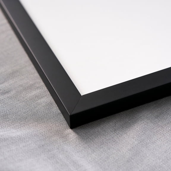 3x4 Simple Black Picture Frame - UV Acrylic, Foam Board Backing, Hanging Hardware