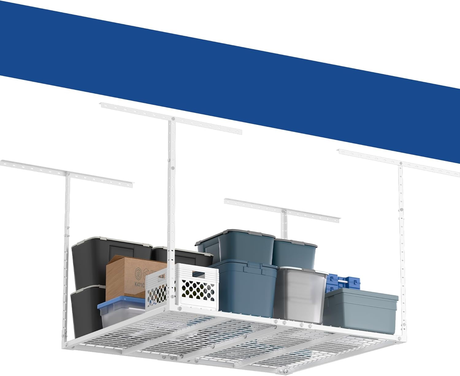3x4FT Overhead Garage Storage Rack, Heavy Duty Metal Garage Ceiling ...