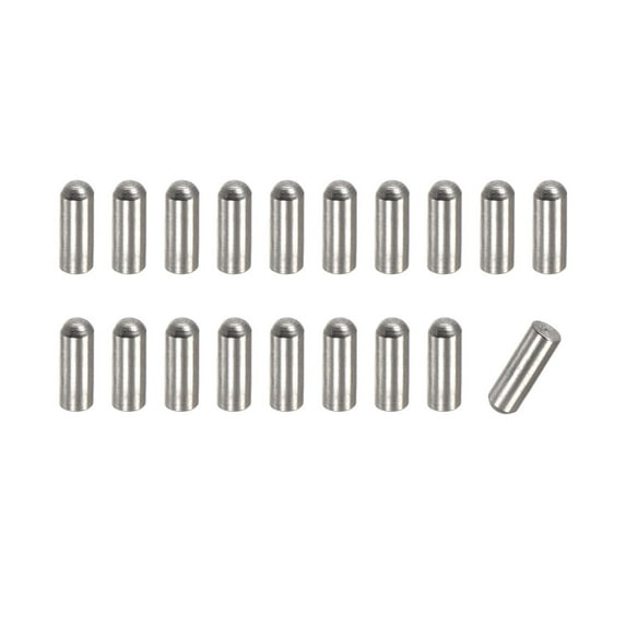 3x4mm Dowel Pins, 50 Pack Round Head Flat Chamfered End Dowel Pin