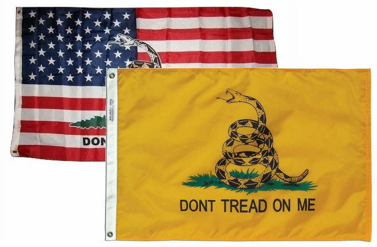 3x5 3'x5' Wholesale Combo Set USA Gadsden & Yellow Snake Gadsden 2 Flags Flag