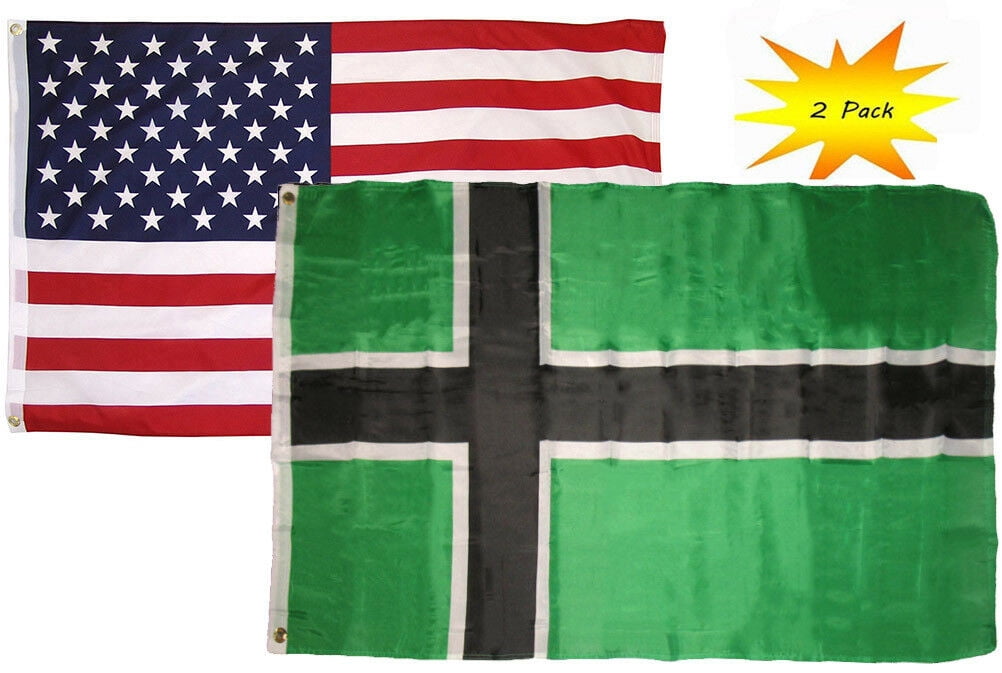 3x5 3’x5’ Wholesale Set (2 Pack) USA American & Vinland Viking Flag Banner