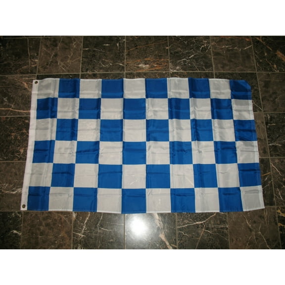 3x5 Advertising Checkered Checker Blue White flag 3'x5' House banner grommets