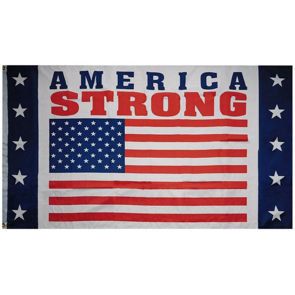 3x5 American First America Strong USA Woven Poly Flag
