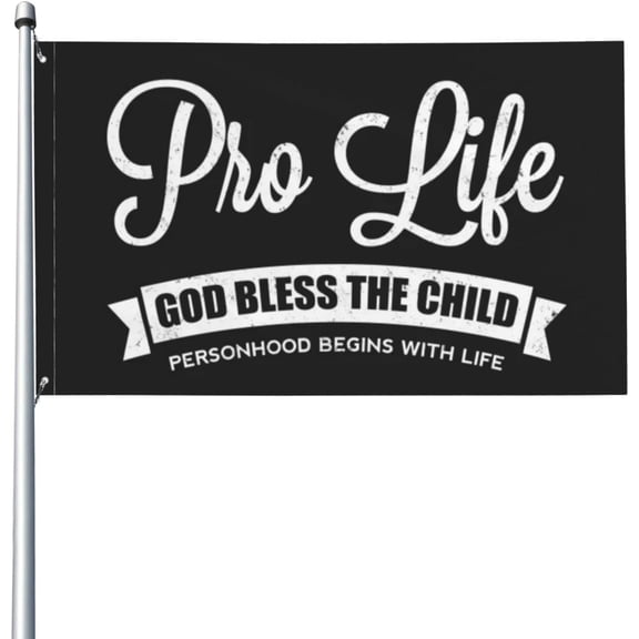 3x5 Anti Abortion Pro Life God Bless The Child Flag Don'T Tread On Baby Me Flag Pray To End Abortion Stop Abortion Now Flag Defend The Defendless Flag No Flag Pole