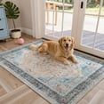 thumbnail image 1 of Toyoso 3x5 Area Rug Living Room Rugs - Vintage boho Decor Floral Area Rugs for Bedroom Dining Room Machine Washable Farmhouse Floral Carpet- Blue, 1 of 6
