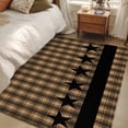 thumbnail image 1 of 3x5 Area Rugs, Brown Black Plaid Non-Skid Rubber Backing Large Rectangle Rugs - Living Room Bedroom Home Office, Vintage Rustic Star Buffalo Check Indoor Floor Mat Carpets Washable Rug, 1 of 9