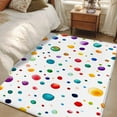 thumbnail image 1 of 3x5 Area Rugs, Colorful Polka Dot Non-Skid Rubber Backing Large Rectangle Rugs - Living Room Bedroom Home Office, Rainbow Color Polka Dots Abstract Indoor Floor Mat Carpets Washable Rug, 1 of 9