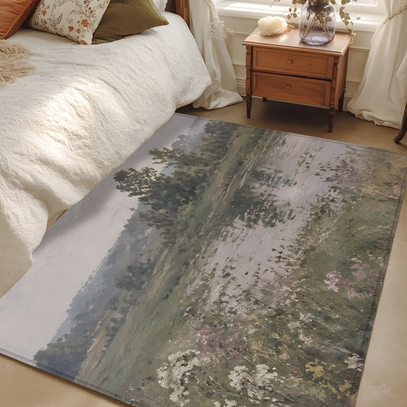 Large Area 3x5 Area Rugs, Country Scenery Non-Skid Rubber Backing Large Rectangle ...