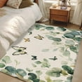 thumbnail image 1 of 3x5 Area Rugs, Eucalyptus Leaves Non-Skid Rubber Backing Large Rectangle Rugs - Living Room Bedroom Home Office, Spring Summer Botanical Sage Green Rustic Indoor Floor Mat Carpets Washable Rug, 1 of 9