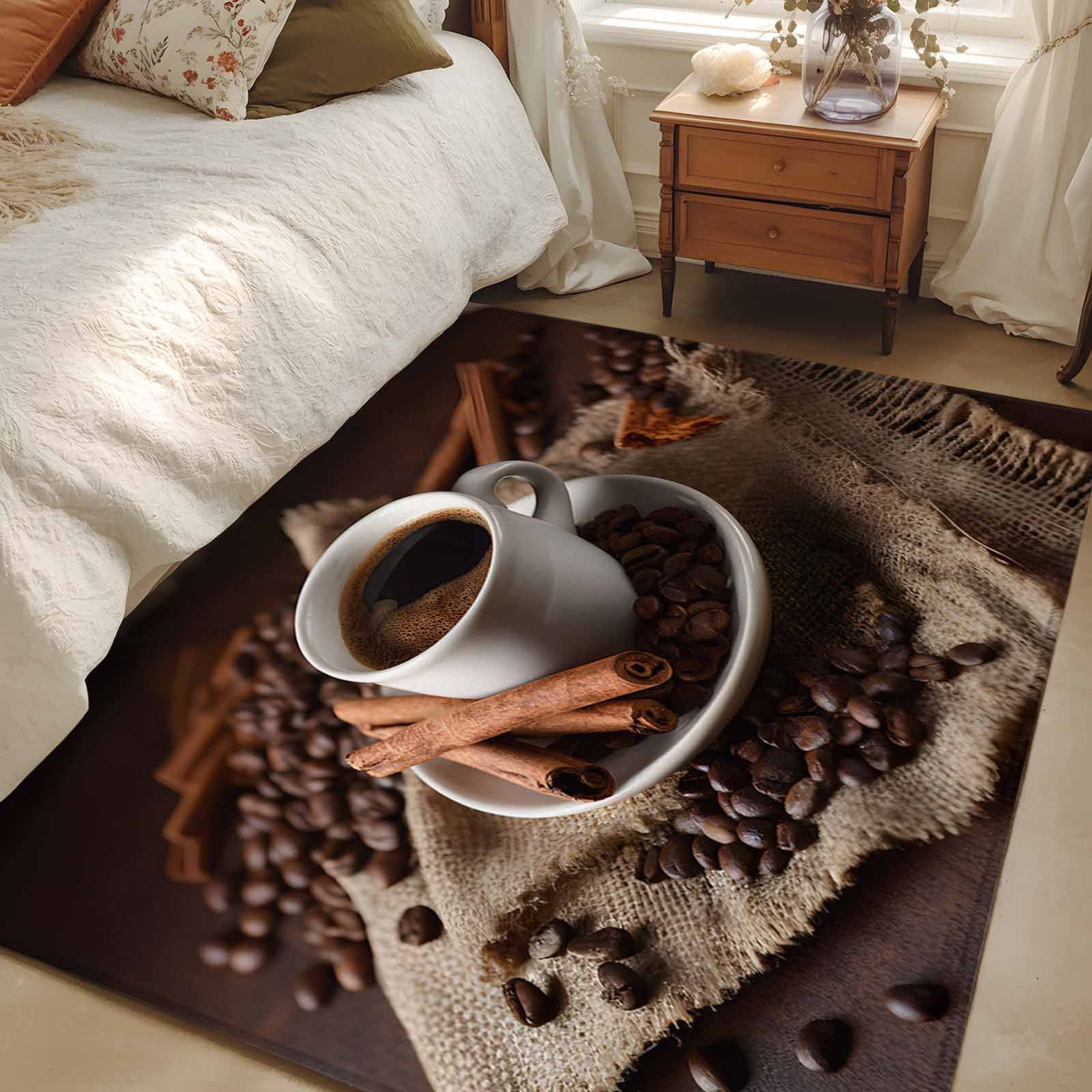 3x5 Area Rugs, Hot Coffee Non-Skid Rubber Backing Large Rectangle Rugs ...