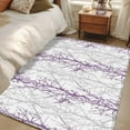 thumbnail image 1 of 3x5 Area Rugs, Purple Grey Branch Non-Skid Rubber Backing Large Rectangle Rugs - Living Room Bedroom Home Office, Spring Summer Pastoral Botanical Indoor Floor Mat Carpets Washable Rug, 1 of 9