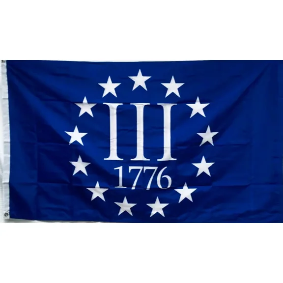 3x5 BETSY ROSS 1776 WE THE PEOPLE BLUE FLAG BANNER 100D W/ GROMMETS