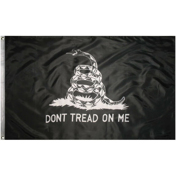 3x5 Black Gadsden Flag Culpeper Culpepper Tea Party Don't Tread 3'x5' Banner