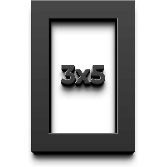 3x5 Black Shadow Box Frame - Contemporary Wood Shadow Box Complete with UV Acrylic, Foam Board Backing & Hanging Hardware