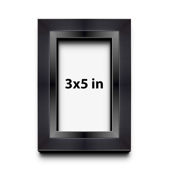 3x5 Black Shadowbox Frame - Interior Size 3x5 by 1.5 Inches - Made to Display Items Up To 1.5 Inches Deep