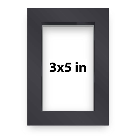 3x5 Black Shadowbox Frame - Interior Size 3x5 by 1 Inches - Made to Display Items Up To 1 Inches Deep