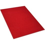 3x5' Bright Red Soft and Durable - Indoor Outdoor Event Area Rug Carpet Runners with a Premium Fabric Finished Edges