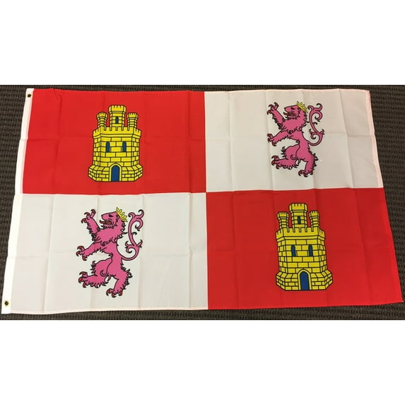 3x5 Castil and Leon Spain Flag Polyester 3x5 Foot Spanish Country Outdoor Banner