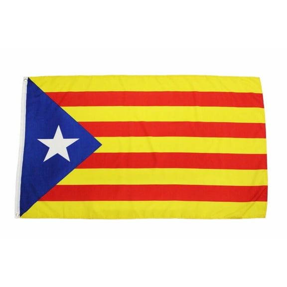 3x5 Catalonian (Star) Flag Catalonia Catalan Barcelona Spain Spanish La Senyera
