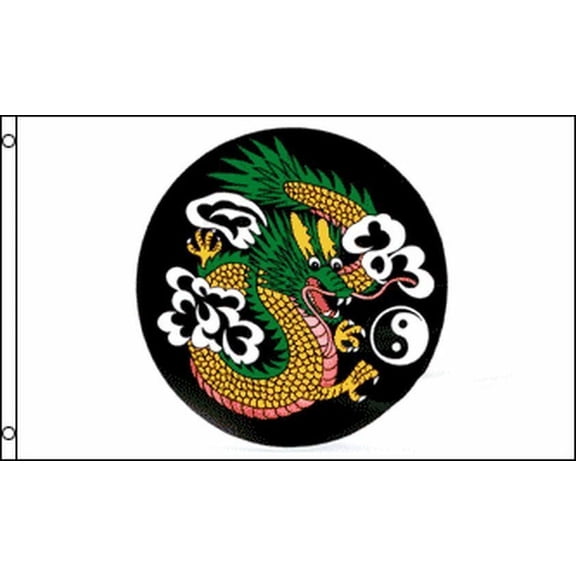 3x5 Chinese China Dragon Circle Yin Yang Flag 3'x5' Banner Grommets