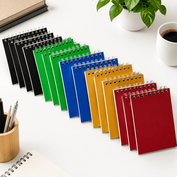 3x5 College Ruled Spiral Memo Pads, 75 Sheets Per Pad, 25 Pack