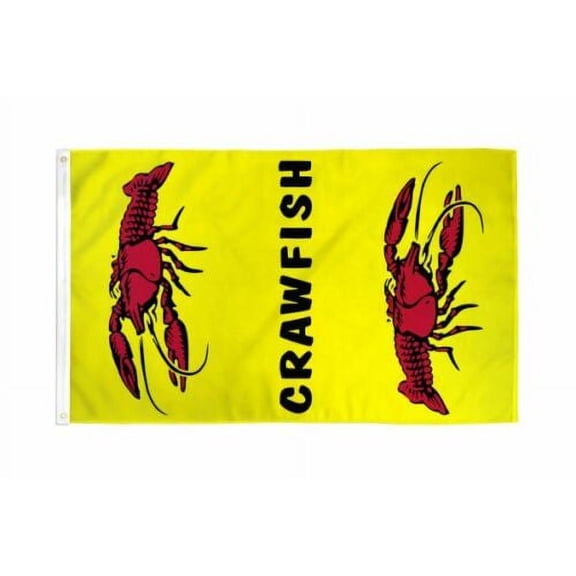 3x5 Crawfish (Vertical) Poly Flag Banner Brass Grommets