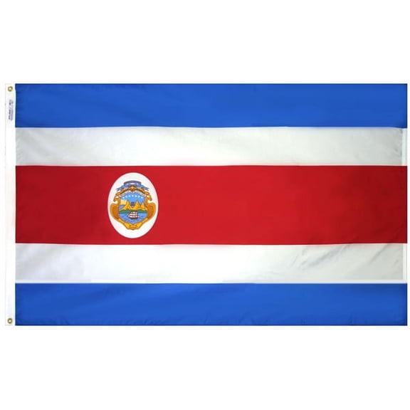 3x5' DURAWAVEZ COSTA RICA NYLON FLAG CH&G