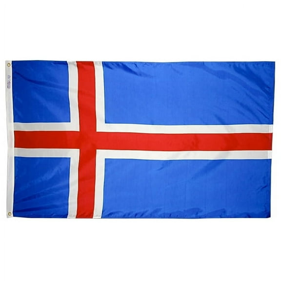 3x5' DURAWAVEZ ICELAND NYLON FLAG CH&G